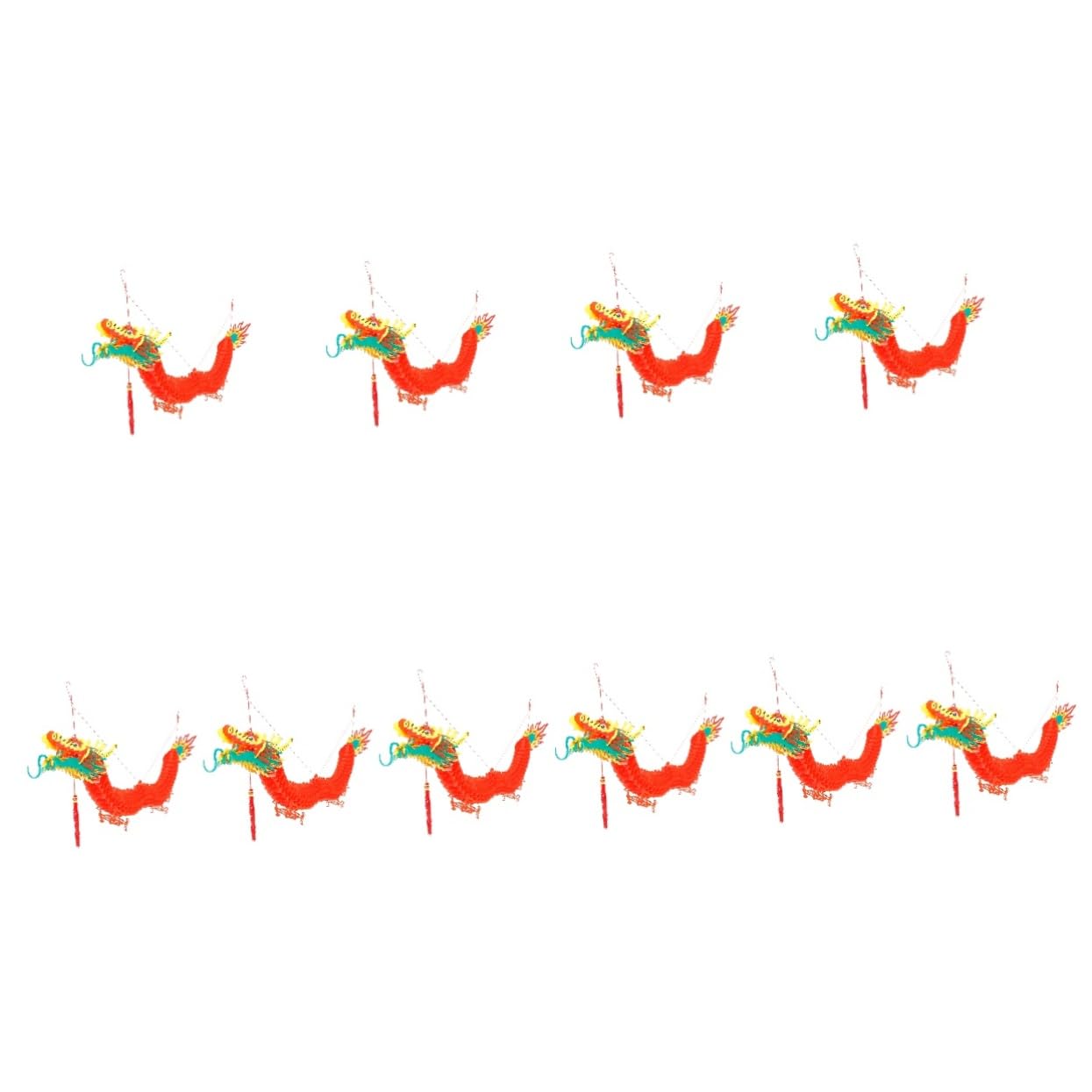 Alipis 10stücke Chinesische Drachen Laterne Für Neujahr Und Festivals Hängende Kunststoff Dekoration Mit Wunderschönem Design Für Festliche Atmosphäre