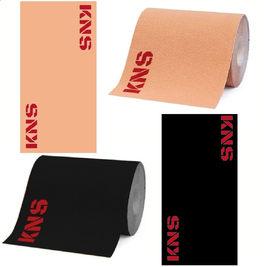 KNS Extra Wide Kinesiology Tape | Waterproof & Latex-Free | 4" Continuous Roll Athletic Tape for Muscle & Joint Support | Elastic Therapeutic Tape for