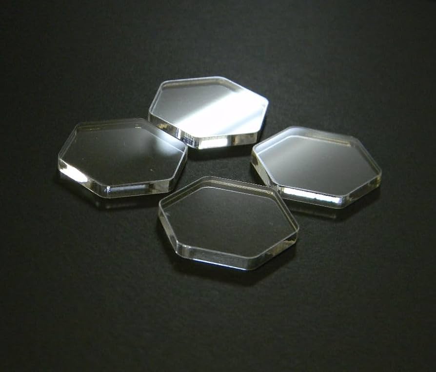 Amazon.co.jp: アクリル板 六角形 径約30mm×3mm厚 透明│4枚