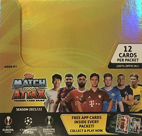 2021 2022 Topps Match Attax Champions League Soccer HUGE 24 Pack Booster Pack Box with 288 Cards! Total. Look for Chrome Match Attax, Limited Editions and Rare Autos of Best Players in World Soccer