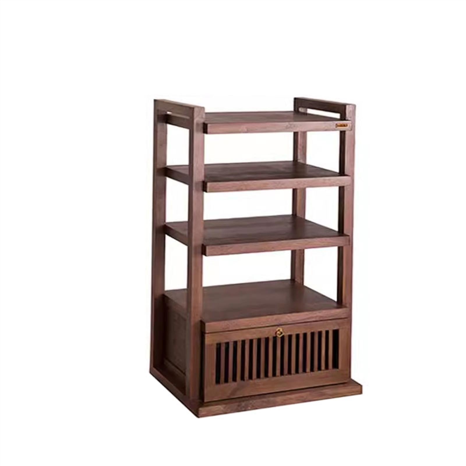 Soporte para altavoz, amplificador de audio, estante de sonido, gabinete de madera maciza, estante de colocación profesional con cajón, gabinete de sonido, soportes para monitor de estudio (61 x 53 x