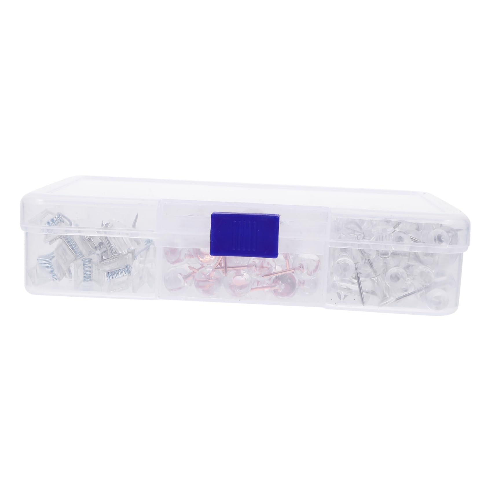 OSALADI 4 Boîtes Broche de Bureau punaises décoratives Effacer Les punaises Couleur de Bulletin Panneau de liège Utilisation Quotidienne à tête Ronde Broches Plastique