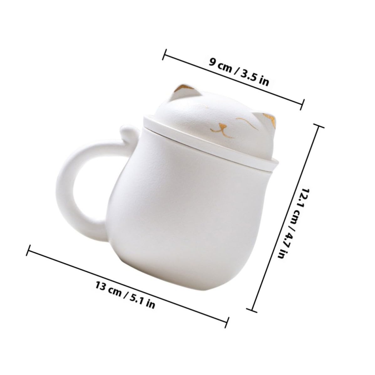 Hemobllo Tazza in Ceramica con Infusore 350ml Bianca per Ufficio