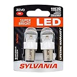 SYLVANIA - 1157 ZEVO LED Red Bulb - Bright LED Bulb, Ideal for Stop and Tail Lights (Contains 2 Bulbs)