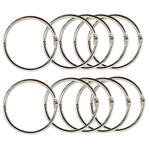 SCLF 5CM Large Binder Rings 10 Pack 2 Inch 50mm Diameter Book Loose Leaf Binder Rings Key Keychain Rings Cover