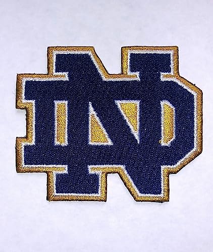 Generic Notre Dame Iron-On Embroidered Patch College University Embroidery 2.6 X 2.4 INCHES