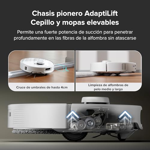 Image of roborock Qrevo Curv Robot Vacuum Cleaner with Mop Function and Lifting Mop, AdaptiLift Chassis, 18,500Pa Suction, Intelligent Dirt Detection & Voice Assistant