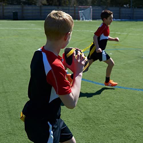 Franklin Sports Jugendfußball – 1000 Junior Kinder Fußball – Kunstleder Jugend Junior Ball für Kinder – Outdoor Allwetterbälle mit extra Grip – 1 Packung – Schwarz + Gold