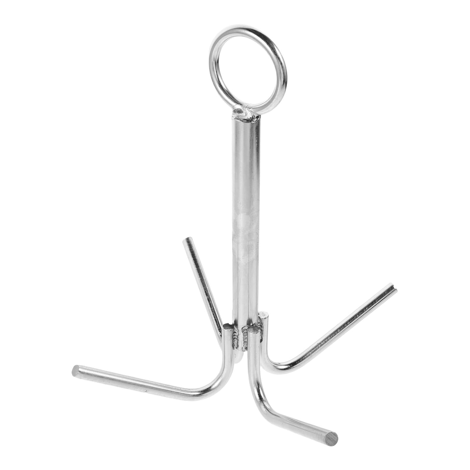 Cabilock Ancla de Acero Inoxidable de 4 Puntas para Embarcaciones, Gancho de Anclaje Marino Resistente para y Pesca, Accesorio de Amarre Seguro para Uso en Pontones y Navegación
