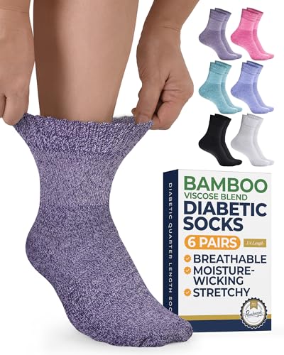 Pembrook Bamboo Viscose Diabetic Socks for Women & Men -