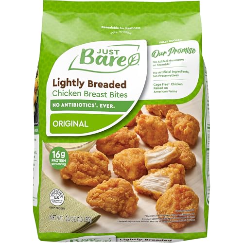 Just Bare® Chicken Lightly Breaded Breast Bites Fully Cooked 16 G...