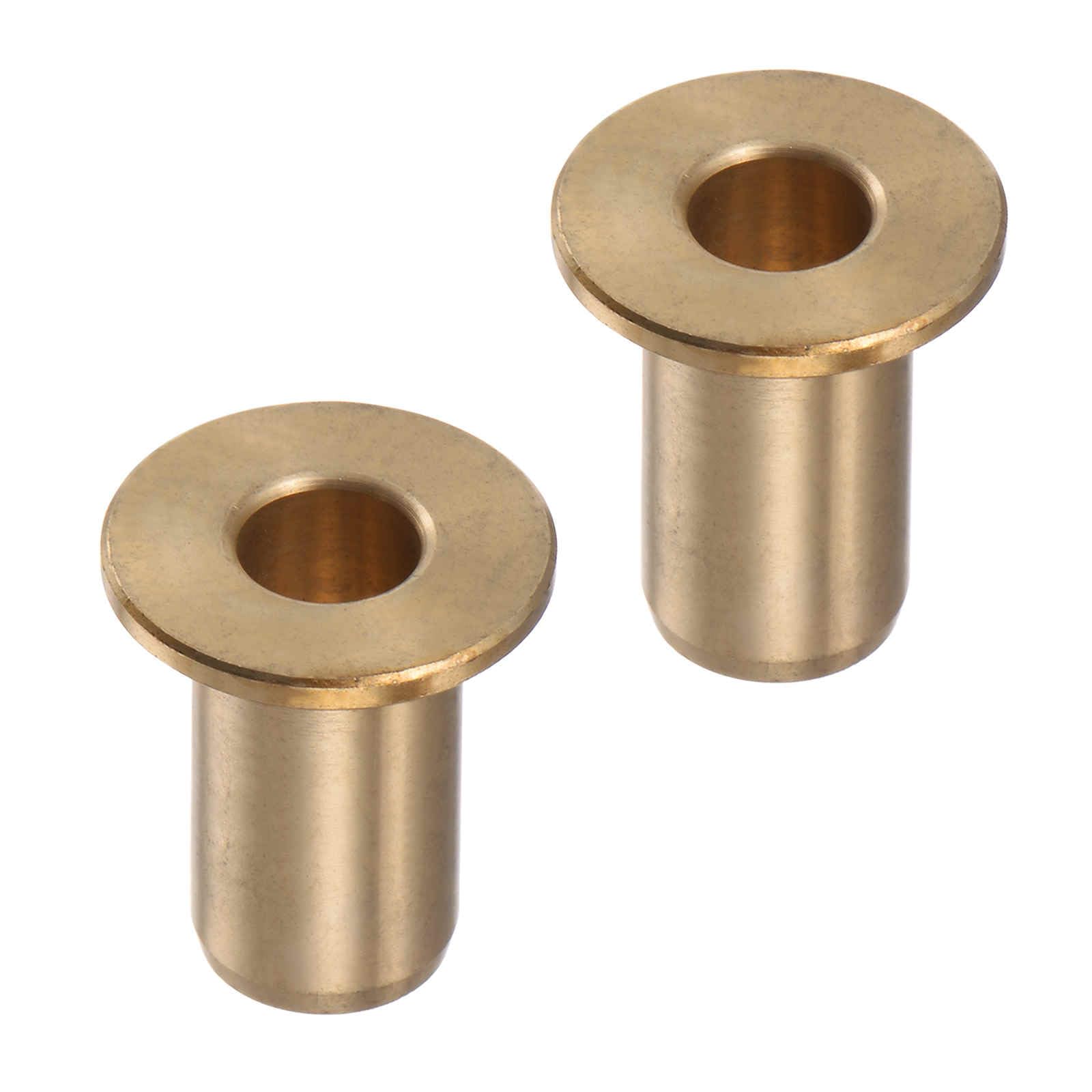2pcs Manchon De Palier À Bride En Bronze [Alésage 8mm x 12 OD x 25mm Épaisseur De Bride] Roulements Auto-Lubrifiants