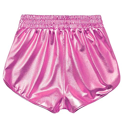 HIGO FASHION Women's Metallic Shiny Shorts Sparkly Rave Yoga Hot Short Booty Outfits Pants - Image 3