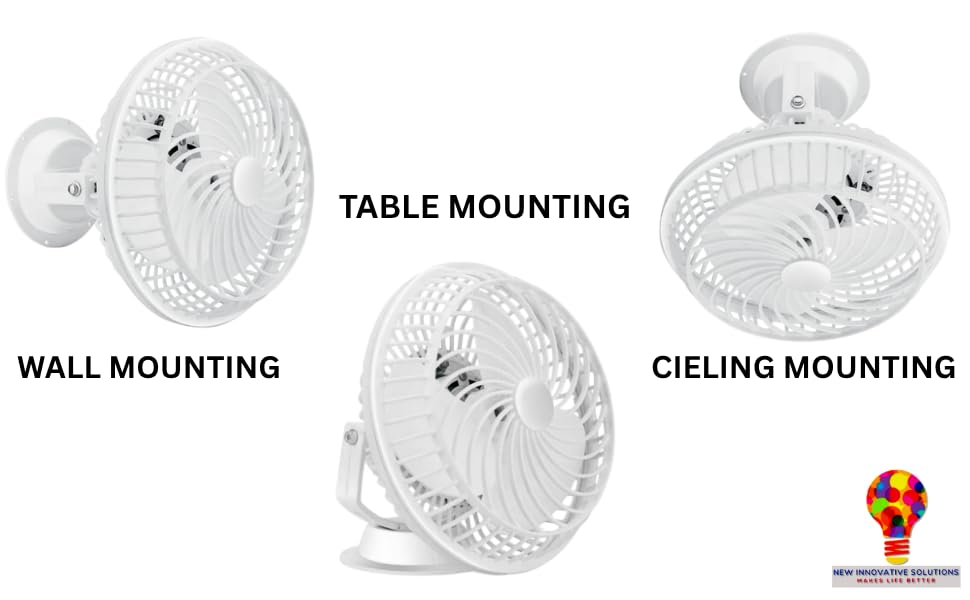 Image of STARVIN Wall Mounted Fan High Speed Wall Fan for Home & Kitchen Compact Size,Adjustable Tilt,Low Noise Small Wall Fan for Office, Shop & Utility Area - EVTS (6 inch cabin white, 6 inch)