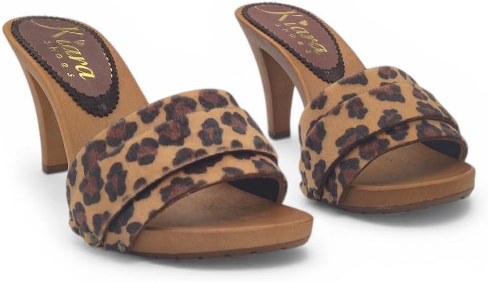 Kiara Shoes Sexy Leopard Clogs - K6306 LEOPARDATO (8 US, Leopard)