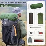 Naturehike Opalus Tunnel Backpacking Tent for 2-3 Person, 2 Person 3 Person Backpacking Tent, Lightweight Camping Tent with Footprint & Vestibule