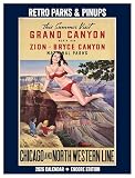 Asgard Press 2026 Retro Parks & Pinups Wall Calendar, Encore Edition