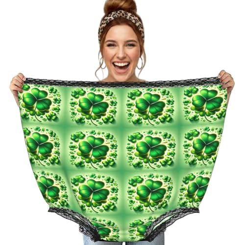 Culotte surdimensionnée Augenstern noire St Patricks Shamrocks Luck