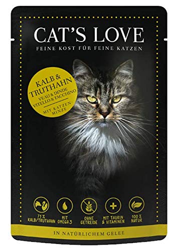 Produktbild von Cat's Love Nassfutter Adult Kalb & Truthahn - 12 x 85 g