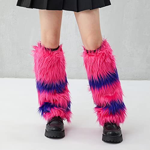 Muineobuka Women Girls Japanese Lolita Leg Warmers Harajuku Gothic Knit Long Socks Winter Goth Boot Gaiters Clubwear4