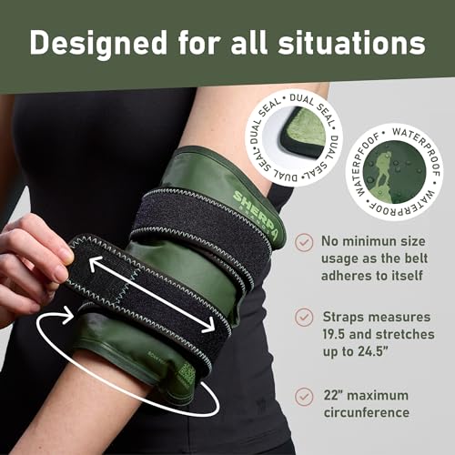 Image of Medium Gel Ice Packs for Injuries Reusable Wrap with Straps - Hot and Cold Pack for Pain Relief, Tennis Elbow, Ankle, Foot, Hand - 8 inch x 12 inch - Green