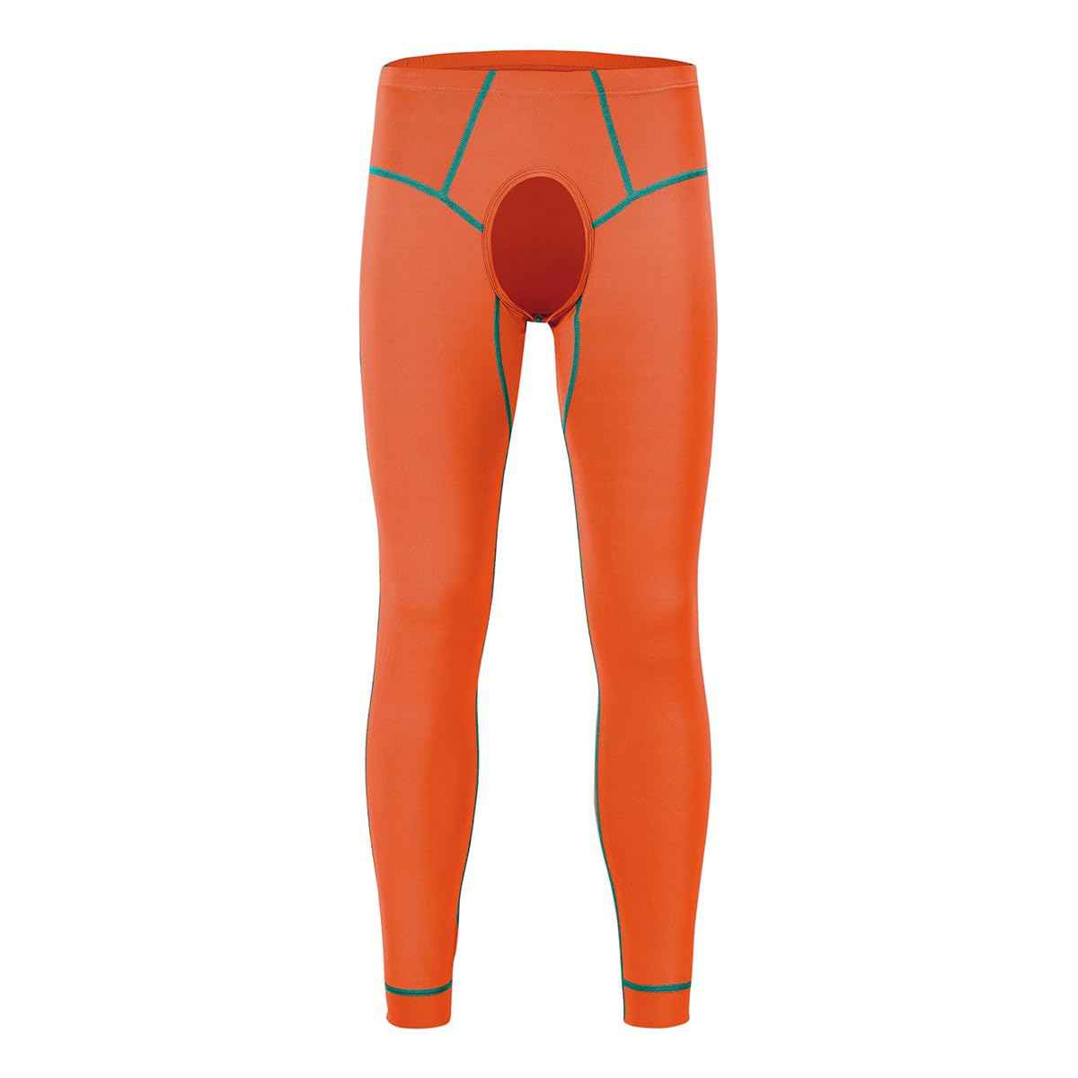 JINSHI Pantaloni intimi termici da uomo con apertura frontale slim fit leggings collant lunghi pantaloni a compressione pantaloni