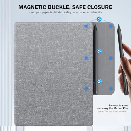 Image of MoKo Case for Remarkable 2 Tablet 10.3 inch with Pen Holder, Denim Gray