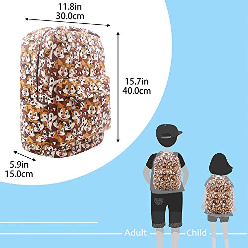 Finex Chip And Dale Brown Canvas Casual Daypack With 15 In Laptop Storage Compartment #TOP5