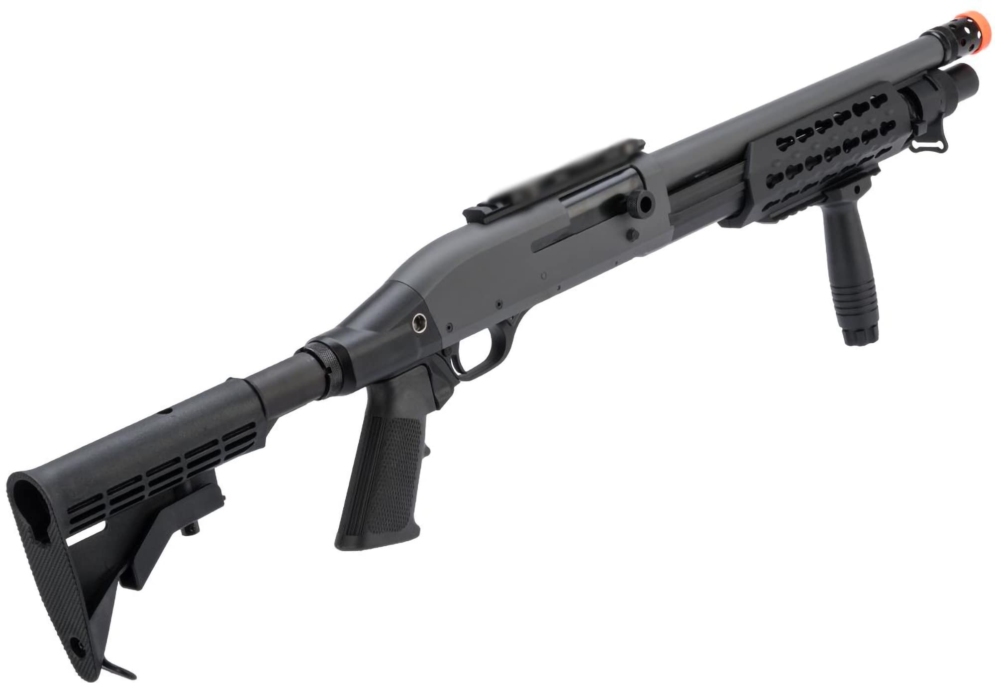 Evike Airsoft - CYMA Sport Tactical M3 Super 90 3-Round Burst Airsoft Shotgun (Model: KeyMod Tactical/Combat Grey)