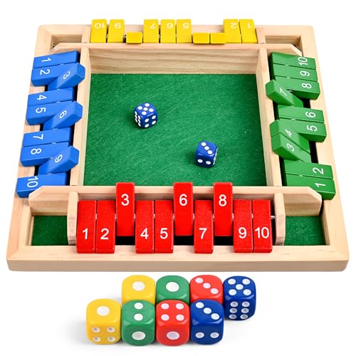 Shut the Box juego de mesa para 2-4 jugadores miniatura 1