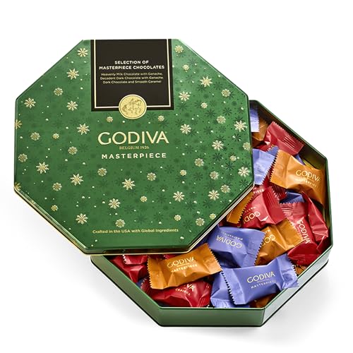 Godiva Holiday Masterpiece Gift Tin, Assorted Milk & Dark Chocola...