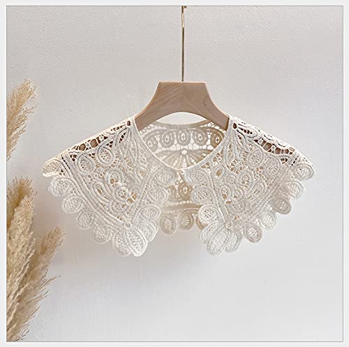 Hollow Crochet Flowers Detachable Collar Shawl Fake Collar False Collar2