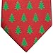 Retreez Christmas Tree Pattern Woven Microfiber Men's Tie - Red