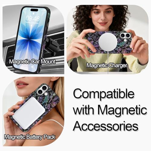 Coque iPhone 17 fleurie compatible MagSafe SOKAD mate antichoc - 4
