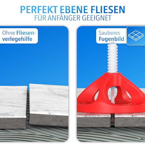 LAINFELD Fliesen Nivelliersystem | 3mm Fugenbreite | Abstandshalter zum Fliesen Legen | Fliesenverlegehilfe Fliesenleger Werkzeug Fliesenkreuz 3 mm