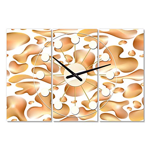 Reloj de Pared Analógico Diseño Mid-Century Modern Brown