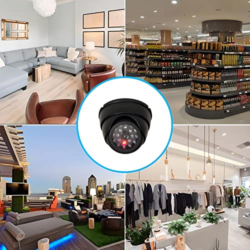 Retoo Schwenkbare Dummy Kamera für außen und innen, Drahtlose CCD Kamera mit Blinkendem LED, Wetterfest Sicherheitskamera, Fake Camera für Zuhause und Büro Überwachung, Attrappe (Schwarz) – Bild 6