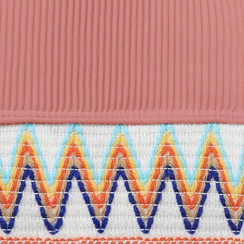 Image of Lilosy High Waisted Tummy Control Ribbed Bikini Crop Top Brazilian Swimsuit Set 2 Piece
