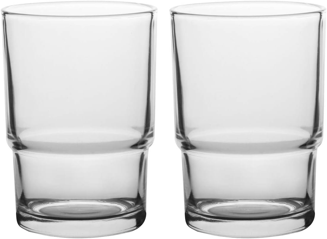 Livpow Glass Toothbrush Tumbler Replacement Clear Pack of 2