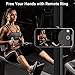 Gym Magnetic Phone Holder Mount with Ring Remote Control, Wireless Shutter with Zoom & Front/Rear Camera Switch for iPhone Android, Hands Free Video Scrollor for TikTok, Page Turner for E-book Reading