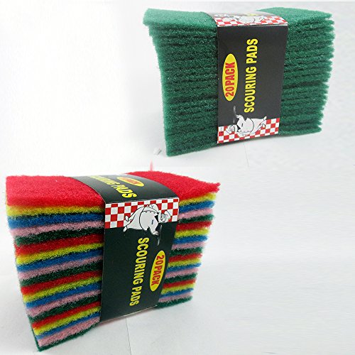 24 Ct Scouring Pads Medium Duty Home Kitchen Scour Scrub Cleanning Pad Wholesale