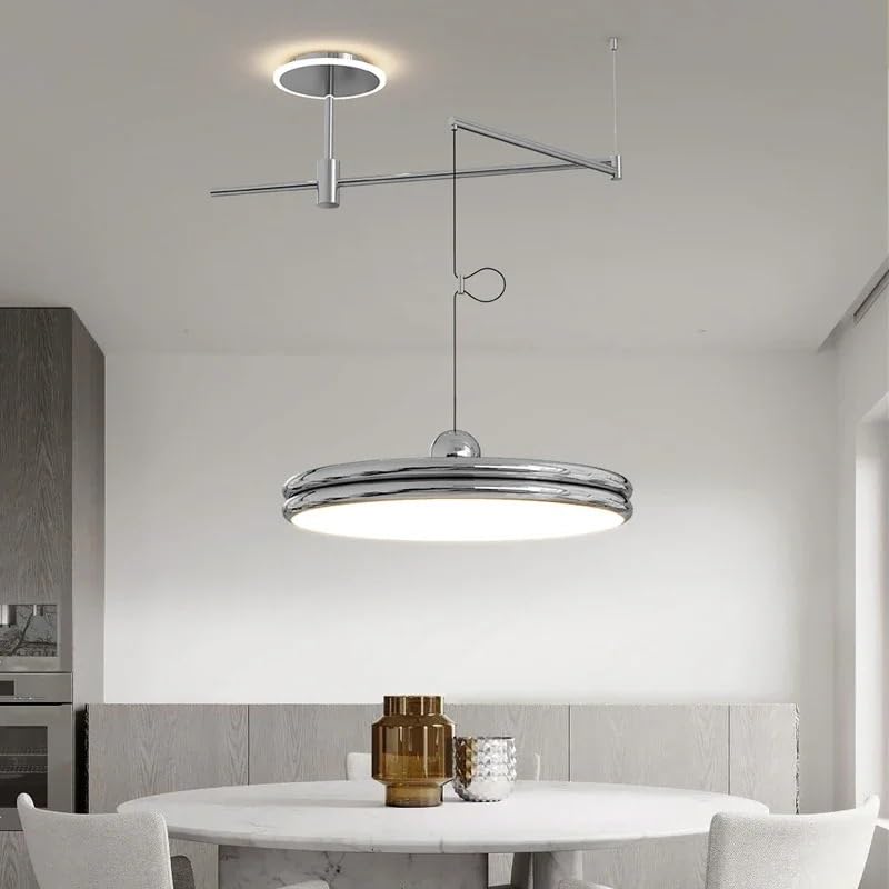 Lustre table à manger extensible à bras oscillant et rotatif 3 couleurs