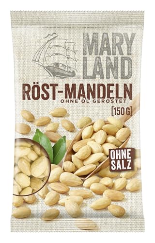 Maryland Röst-Mandeln 150g Beutel - Mandeln schonend ohne Öl geröstet - aus eigener Röstung in Deutschland (1 x 150g)