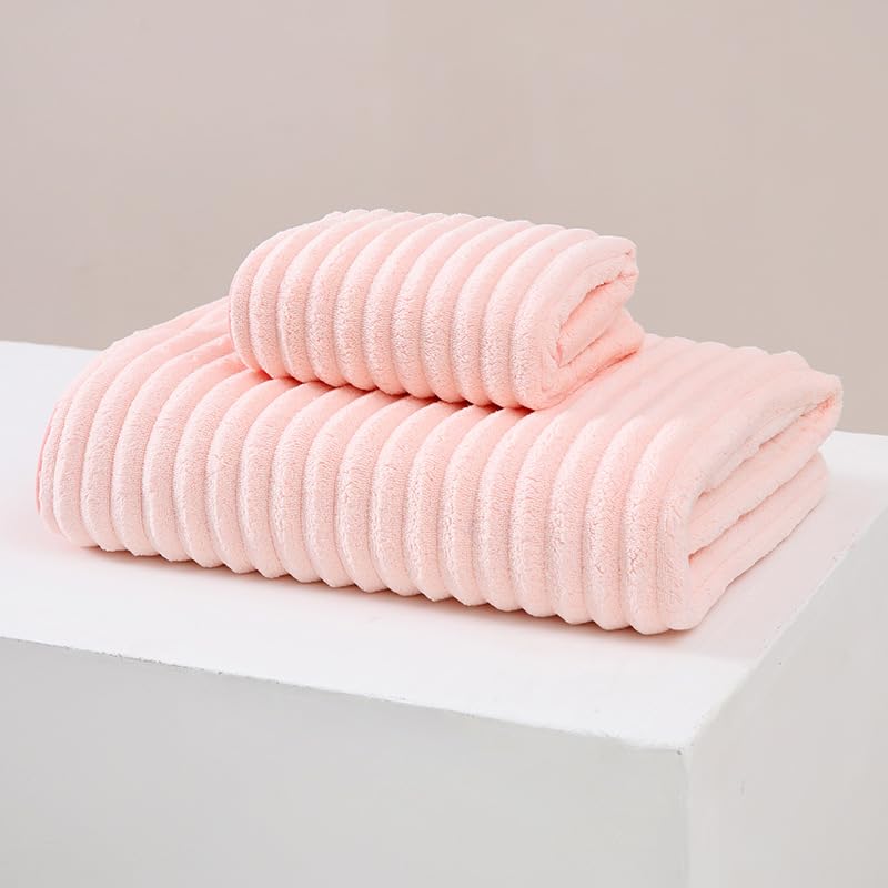 Serviettes de toilette rose pour spa, piscine et sport - Lot de 6 draps