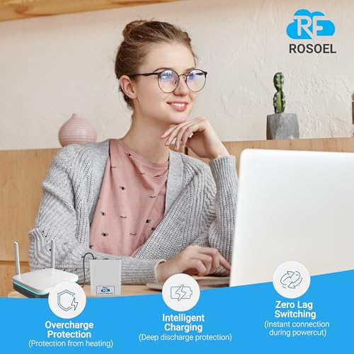 Image of Uniback Mini UPS for 12V WiFi Router Broadband Modem | Backup Upto 4 Hours | WiFi UPS Power Backup During Power Cuts | UPS Broadband Modem | Current Surge & Deep Discharge Protection | White