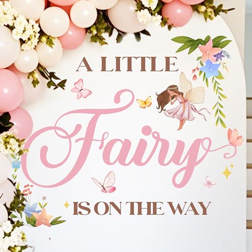 Vinilo Decorativo Fairy Baby Shower Diseño Único miniatura 1