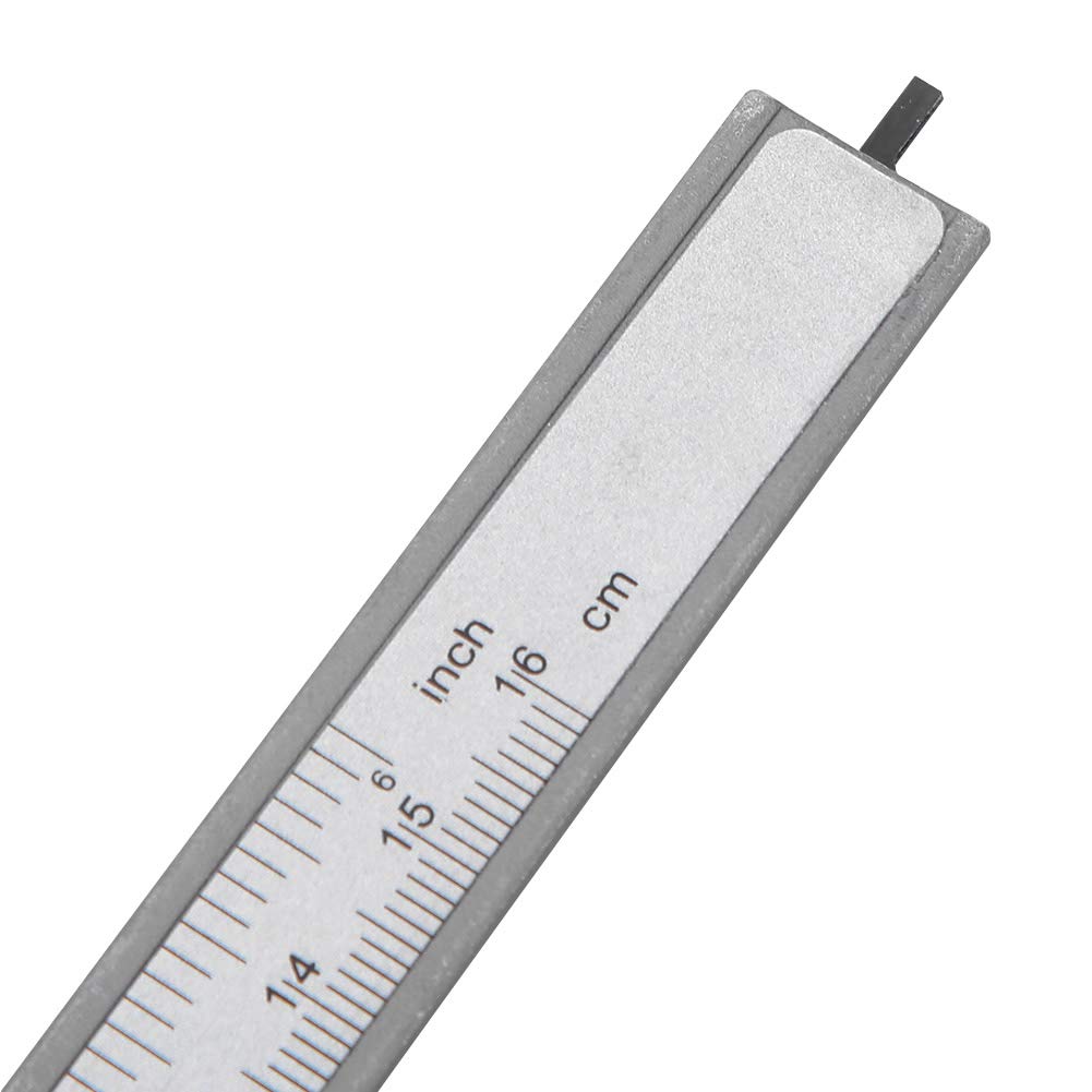 Pied à Coulisse en Acier Inoxydable, Micromètre de Précision avec Double Échelle MM/Pouces, 15,24 cm (6 Pouces), Règle de Mesure pour Diamètre Intérieur et Extérieur