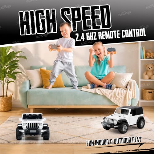 Image of Zest 4 Toyz Remote Control Car Toy for Kids Adults | 1:16 Rechargeable Off-Road Drift RC Jeep | Openable Doors | High Speed | 35+ft Range 2.4GHz Remote Control | USB Charging Cable | Birthday Gift