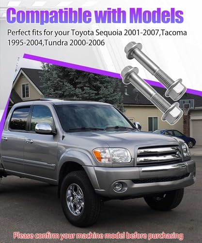 Image of 2 Pcs Front Lower Shock Mount Bolts Kit | Fits for Toyota Sequoia 2001-2007 Tacoma 1995-2004 Tundra 2000-2006, Suspension Shock Absorber Mount Hardware Set