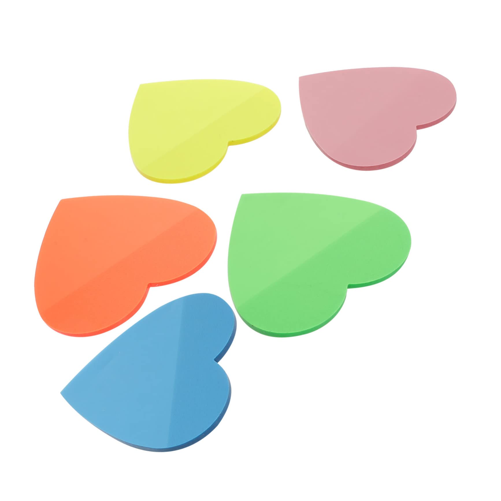 HOMSFOU 5 Pezzi Memo Stickers Adesivi Note Colorate Trasparenti per Ufficio e Scuola Pratici Blocchetti Autoadesivi per Studenti e Insegnanti